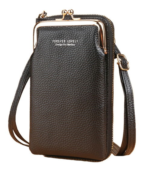 Petit sac à bandoulière en cuir rose chic 