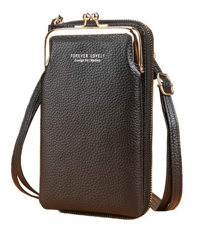 Petit sac à bandoulière en cuir rose chic 