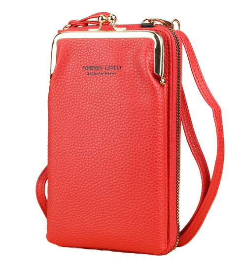 Petit sac à bandoulière en cuir rose chic 