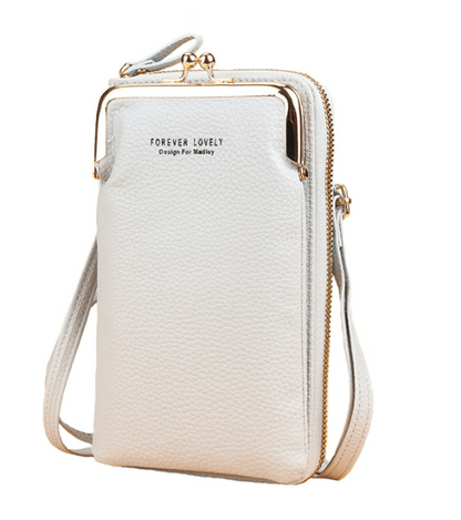 Petit sac à bandoulière en cuir rose chic 